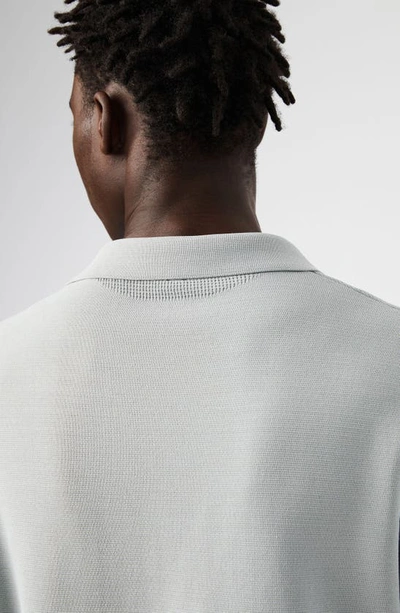 Shop Alphatauri Fanoa Short Sleeve Button-up Knit Shirt In Sage