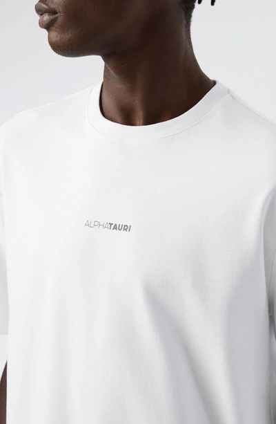 Shop Alphatauri Janso Organic Cotton Graphic T-shirt In White