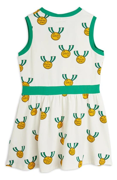 Mini Rodini Medals Cotton-blend Jersey Dress In Grey