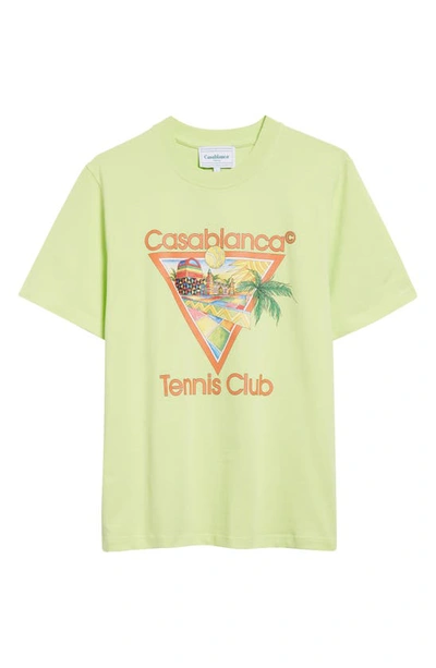 Shop Casablanca Tennis Club Organic Cotton Graphic T-shirt In Afro Cubism Tennis Club