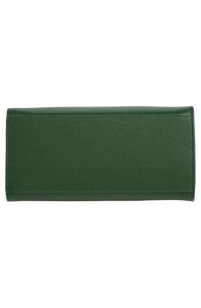 Shop Ferragamo Mini Hug Leather Top-handle Bag In Exclusive Forest Green