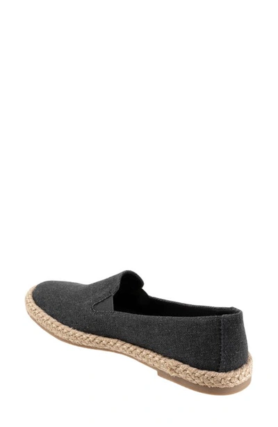 Trotters Poppy Womens Denim Boat Shoes In Black Text