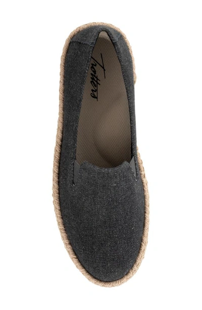 Trotters Poppy Womens Denim Boat Shoes In Black Text