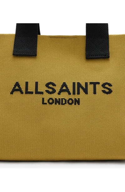 Shop Allsaints Mini Izzy Recycled Polyester Tote In Sap Green