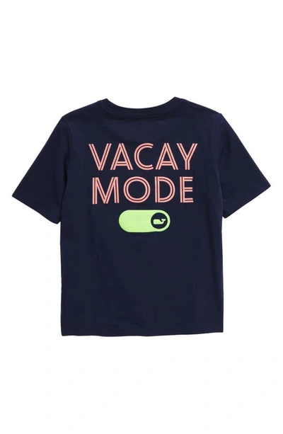 Shop Vineyard Vines Kids' Vacay Mode Cotton Graphic T-shirt In Nautical Navy