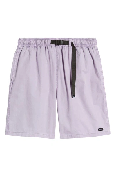 Shop Obey Easy Pigment Trail Shorts In Pigment Orchid Petal