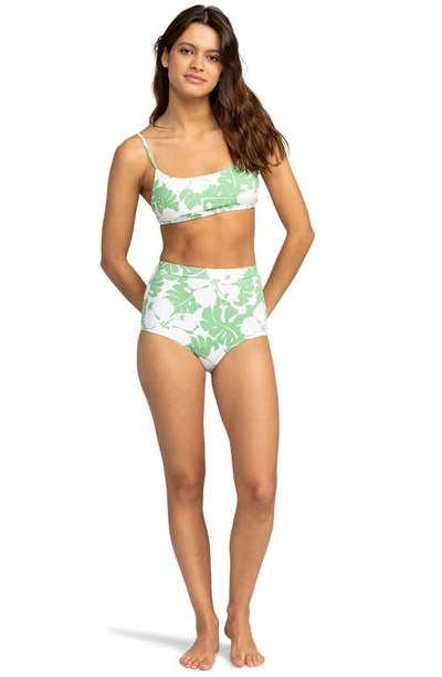 Shop Roxy Og Floral Bralette Bikini Top In Zephyr Green Og