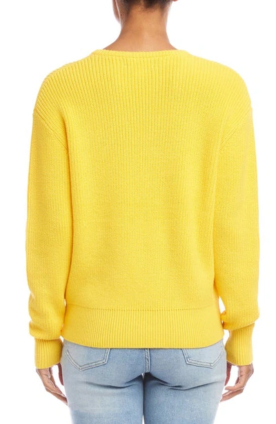 Shop Karen Kane V-neck Sweater In Yellow