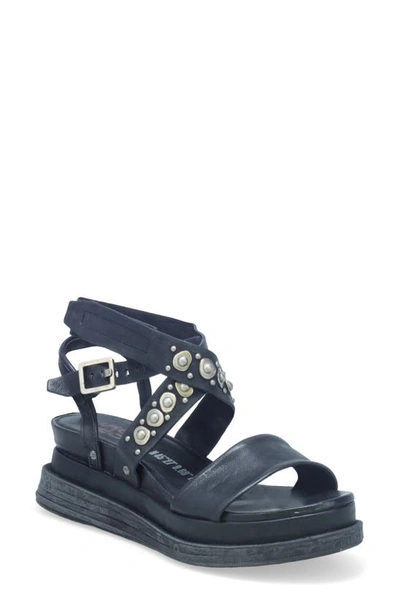 Shop As98 Larkie Platform Wedge Sandal In Black