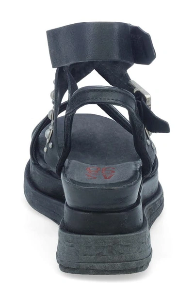 Shop As98 A.s.98 Larkie Platform Wedge Sandal In Black