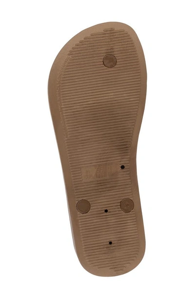 Ipanema Ipa Glitter Wedge Flip Flop In Brown