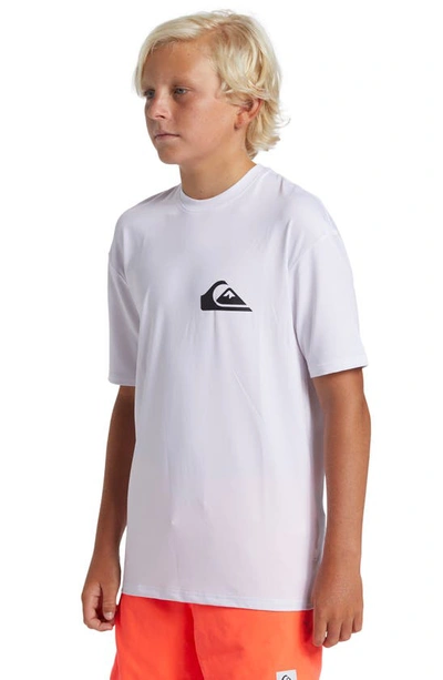 Shop Quiksilver Kids' Everyday Surf T-shirt In White