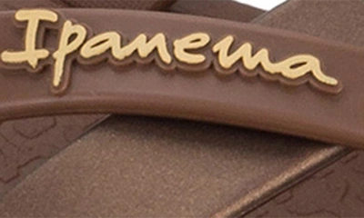 Shop Ipanema 'kirei Silk' Flip Flop In Brown/bronze