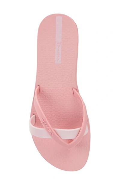 Shop Ipanema 'kirei Silk' Flip Flop In Pink/ White