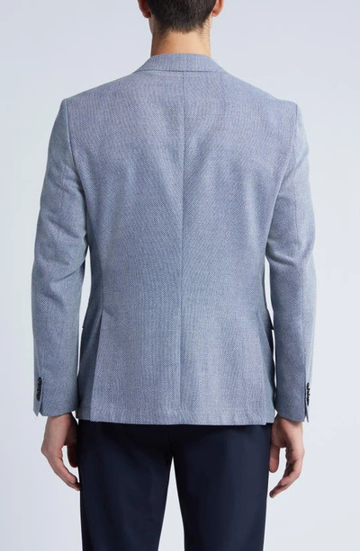 Shop Hugo Boss Hutson Herringbone Cotton & Wool Sport Coat In Open Blue