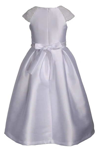 Shop Iris & Ivy Kids' Imitation Pearl Cap Sleeve First Communion Dress In White