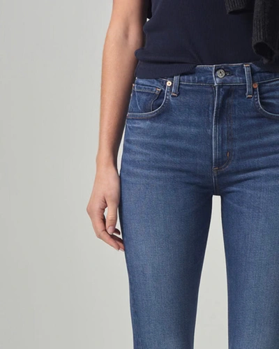 Citizen Of Humanity Isola Straight Crop In Dark Wash Denim