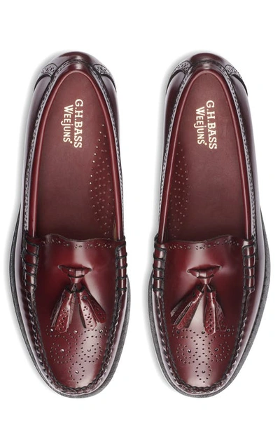 Shop G.h.bass Larkin Tassel Brogue Weejun Loafer In Wine