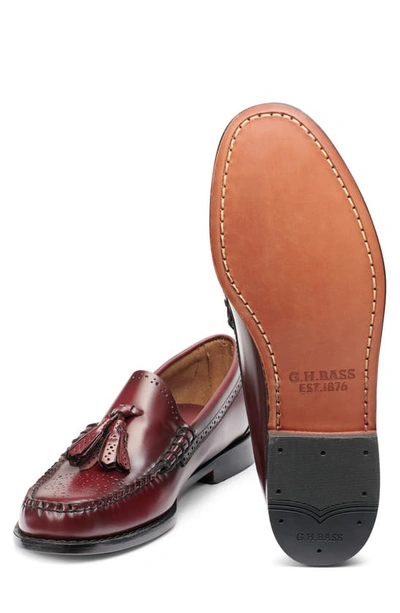 Shop G.h.bass Larkin Tassel Brogue Weejun Loafer In Wine