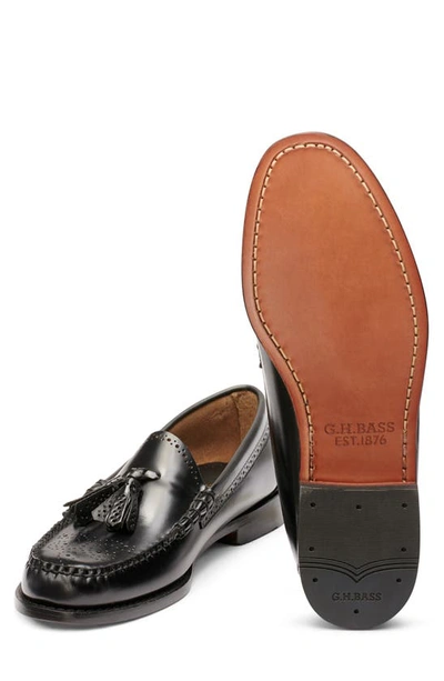 G.h.bass Larkin Tassel Brogue Weejun Loafer In Black