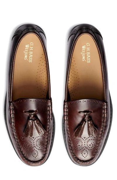 Shop G.h.bass Larkin Tassel Brogue Weejun Loafer In Brown