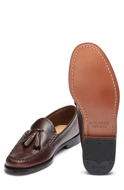 G.h.bass Larkin Tassel Brogue Weejun Loafer In Brown