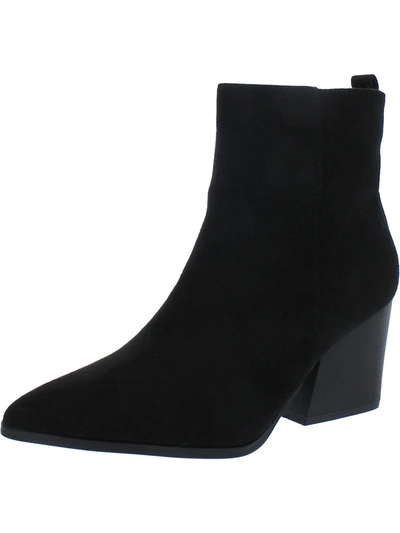 Shop Matt & Nat Ming Womens Faux Suede Pointed Toe Ankle Boots In Black