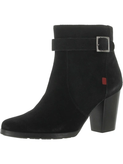 Shop Marc Joseph River Rd Womens Suede Heels Ankle Boots In Black