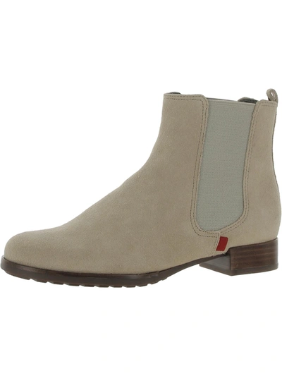 Shop Marc Joseph Union Sq Womens Suede Slip-on Ankle Boots In Brown