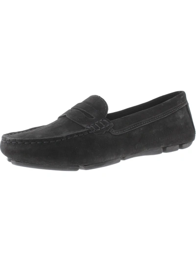 Shop Massimo Matteo Penny Keeper Womens Cushioned Footbed Slip-on Moccasins In Black