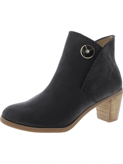 Shop Lindsay Phillips Shelly Womens Round Toe Slip On Ankle Boots In Black