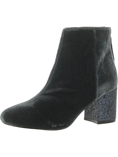 Shop Sbicca Prismatic Womens Velour Ankle Booties In Blue