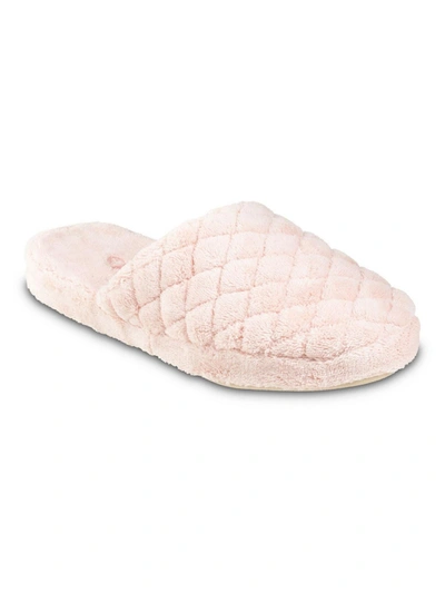 Shop Acorn Spa Quilted Womens Slip On Indoors Slide Slippers In Pink