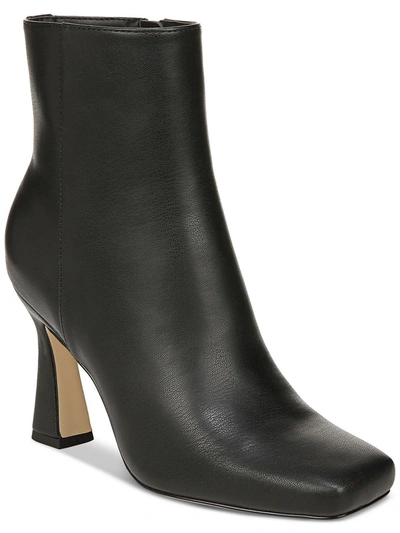 Circus By Sam Edelman Emma Womens Faux Leather Square Toe Ankle Boots In Black