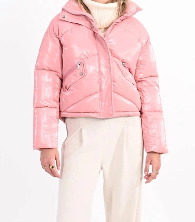 Shop Lili Sidonio Puffer Down Jacket In Pink