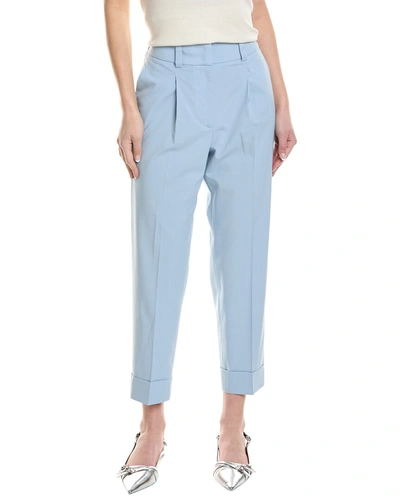 Shop Peserico Pleated Pant In Blue