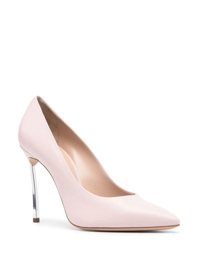 Shop Casadei Small Shoe 10 Mm In Pink & Purple