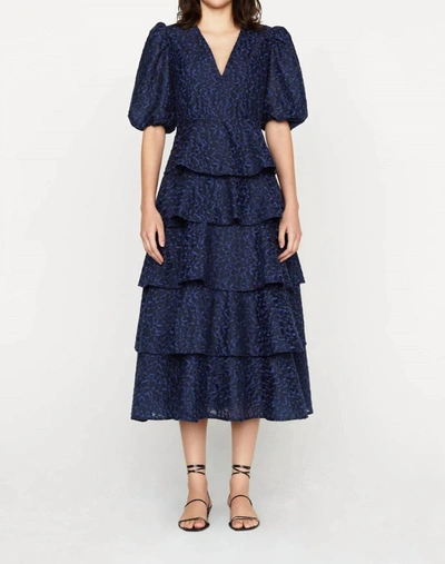Shop Marie Oliver Everly Dress In Sapphire Plume In Multi