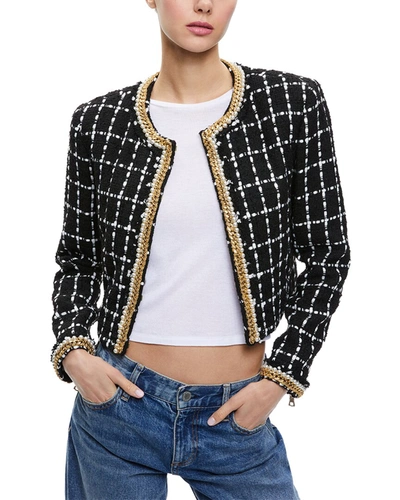 Shop Alice And Olivia Sabina Quilted Box Jacket In Multi