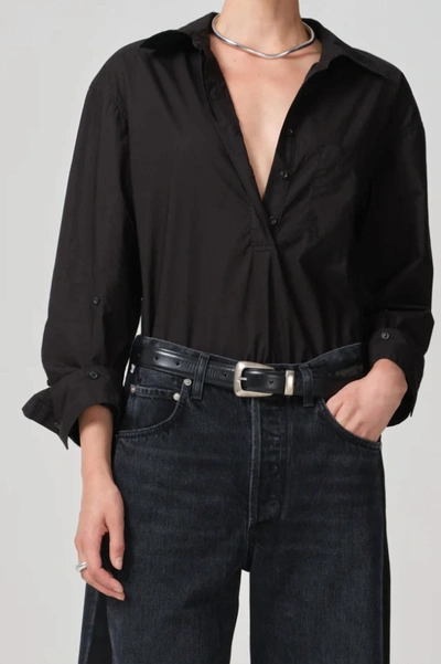 Shop Citizens Of Humanity Aave Oversized Shirt In Black