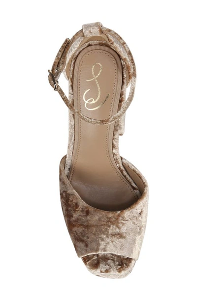 Shop Sam Edelman Kori Ankle Strap Peep Toe Platform Sandal In Prosecco