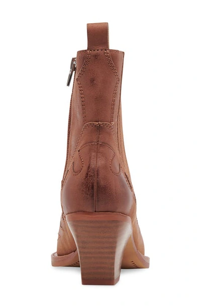 Shop Dolce Vita Ramson Western Boot In Brown Multi Leather