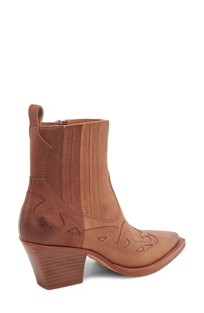 Shop Dolce Vita Ramson Western Boot In Brown Multi Leather