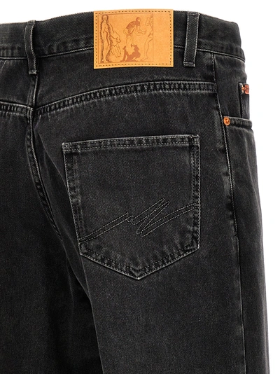 Shop Martine Rose Adhesive Tape Detail Jeans Black