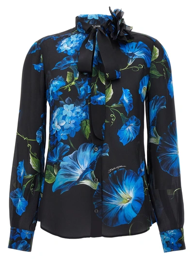 Shop Dolce & Gabbana Bluebell Print Shirt Shirt, Blouse Multicolor