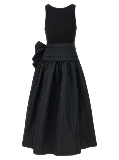 Shop Alexander Mcqueen Bow Midi Dress Dresses Black
