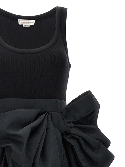 Shop Alexander Mcqueen Bow Midi Dress Dresses Black