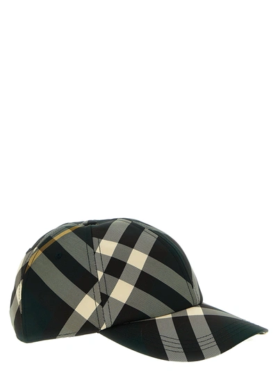 Shop Burberry Check Cap Hats Multicolor