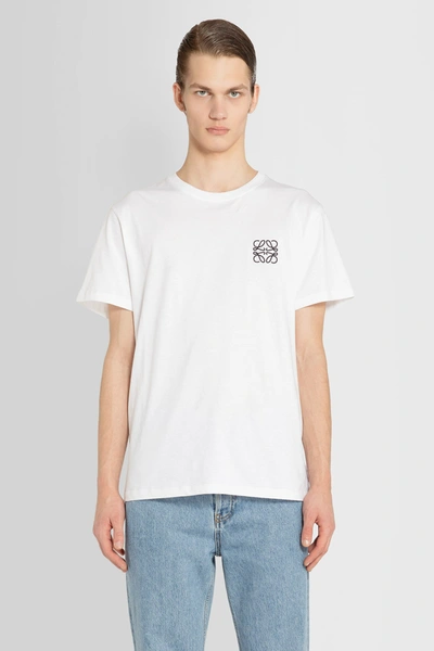 Loewe Slim-fit Logo-embroidered Cotton-jersey T-shirt In White