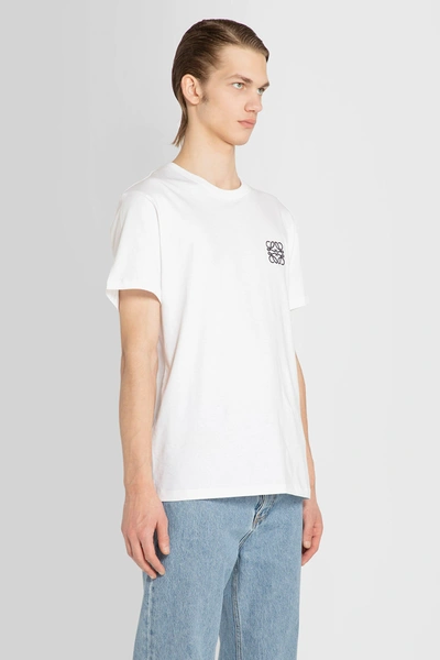 Loewe Slim-fit Logo-embroidered Cotton-jersey T-shirt In White